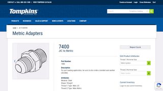 
                            4. JIC to Metric - Tompkins Industries
