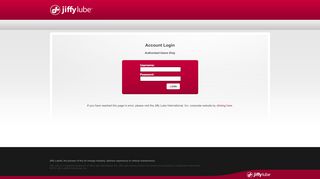 
                            3. Jiffy Lube - Account Login