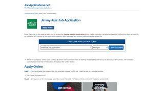 
                            5. Jimmy Jazz Job Application - Apply Online