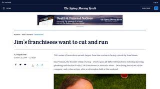 
                            9. Jim's franchisees want to cut and run - smh.com.au