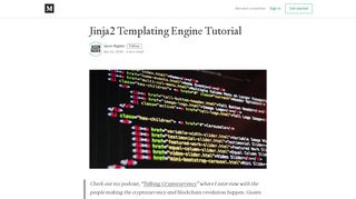 
                            6. Jinja2 Templating Engine Tutorial - Jason Rigden - Medium