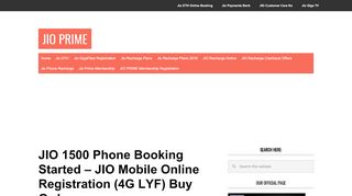 
                            5. JIO 1500 Phone Booking Started – JIO Mobile Online ...