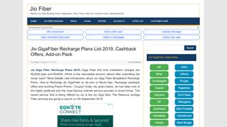 
                            9. Jio GigaFiber Recharge Plans List 2019, Cashback Offers ...