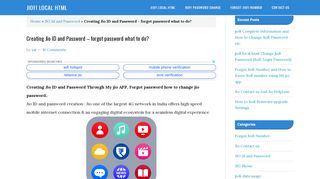 
                            6. Jio ID and Password login and create - Forgot jiofi ...