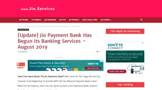 
                            3. Jio Payment Bank Interest Rate [Aug 2019] …