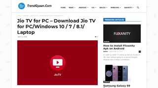 
                            9. Jio TV for PC – Download Jio TV for PC/Windows 10 / 7 / 8 ...