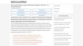 
                            8. Jiofi.Local.Html Login for Password Change, JioFi Mifi ...