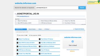 
                            3. jionetportal.jio.in at Website Informer. Visit Jionetportal Jio.