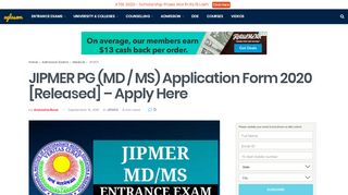 
                            7. JIPMER PG (MD / MS) Application Form 2020 - Apply …