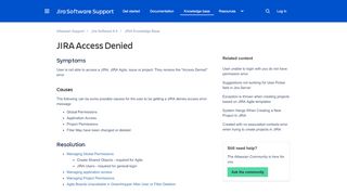 
                            1. JIRA Access Denied - Atlassian Documentation