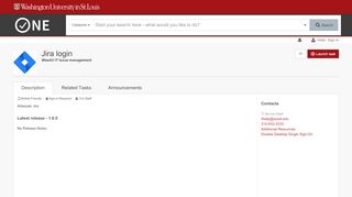 
                            9. Jira login (WashU IT Issue management) | ONE