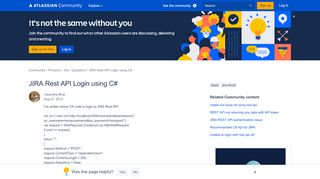 
                            5. JIRA Rest API Login using C# - Atlassian …