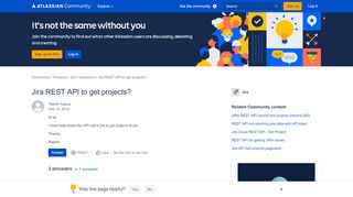 
                            6. Jira REST API to get projects? - community.atlassian.com