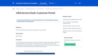 
                            7. JIRA Service Desk: Customer Portal - Atlassian Documentation