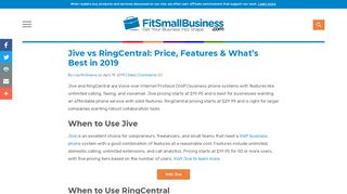 
                            9. Jive vs RingCentral: Price, Features & What’s Best in 2019