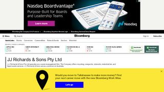 
                            7. JJ Richards & Sons Pty Ltd - Company Profile and News - Bloomberg ...