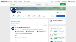 
                            2. jjFOX - Really the WORST employee | Glassdoor