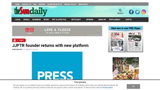 
                            5. JJPTR founder returns with new platform - thesundaily.my