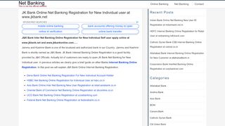 
                            11. JK Bank Internet Banking Online Registration …