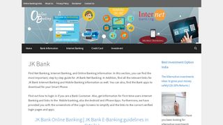 
                            4. JK Bank Net Banking | JK Bank E-Banking | JK Bank Online ...