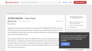 
                            2. JK INFO ONLINE - Fraud cheat, Review 657552 ...