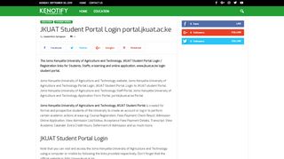 
                            8. JKUAT Student Portal Login portal.jkuat.ac.ke - KENotify