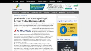 
                            6. JM Financial Brokerage Charges | Reviews | Trading Platform