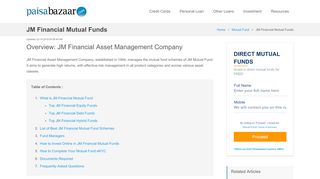 
                            7. JM Financial Mutual Fund Schemes, Latest Nav, Returns