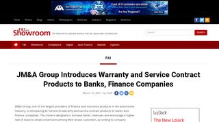 
                            6. JM&A Group Introduces Warranty and Service Contract Products to ...