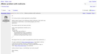 
                            9. JMeter - User - JMeter problem with redirects
