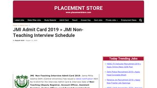 
                            7. JMI Admit Card 2019 » JMI Non-Teaching …