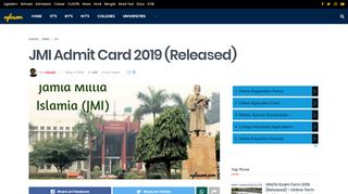 
                            4. JMI Admit Card 2019 (Released) – AglaSem