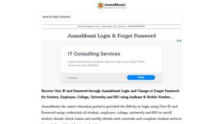 
                            5. Jnanabhumi Login & Forgot Password