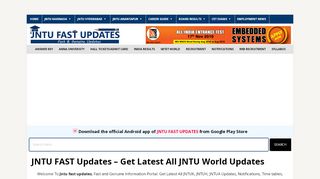 
                            6. Jntu Fast Updates - Get Latest All jntu world Updates ...