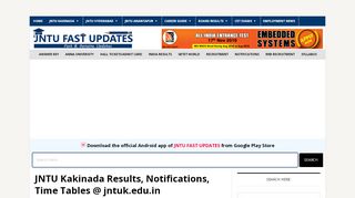 
                            2. JNTU Kakinada Results, Notifications, Time tables, Updates All jntu ...