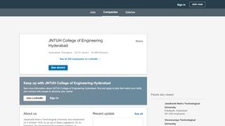 
                            6. JNTUH College of Engineering Hyderabad | LinkedIn