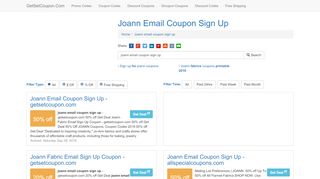 
                            2. Joann Email Coupon Sign Up - getsetcoupon.com