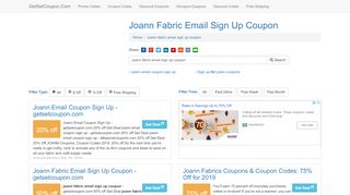 
                            2. Joann Fabric Email Sign Up Coupon - …