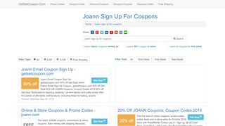 
                            6. Joann Sign Up For Coupons - getsetcoupon.com