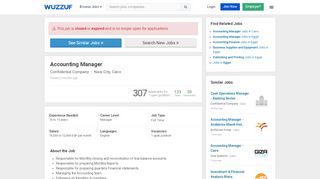 
                            9. Job: Accounting Manager in Cairo, Egypt | WUZZUF