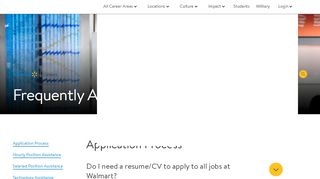 
                            4. Job Application Process FAQ | Walmart Careers