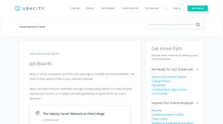 
                            2. Job Boards - Career Resource Center - Udacity