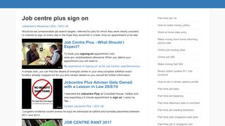 
                            6. Job centre plus sign on Jobseeker's allowance (jsa) - …