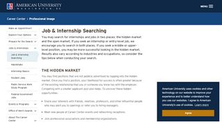 
                            5. Job & Internship Searching | American University, Washington, DC