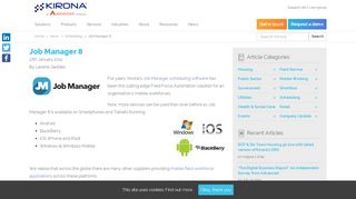 
                            3. Job Manager 8: On Smartphones and Tablets - Kirona