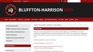 
                            8. Job Openings - Bluffton-Harrison MSD