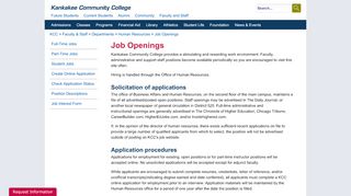 
                            2. Job Openings - Kankakee Community College