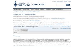 
                            6. Job Opportunities - Careers at U of T