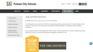 
                            7. Job Opportunities - Putnam City Schools