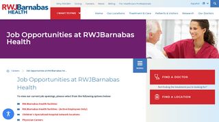 
                            5. Job Opportunities | RWJBarnabas Health